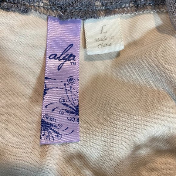 Beautiful Alya Taupe Lace Fitted Sleeveless Sheath Dress  Size L Gray - Picture 6 of 8